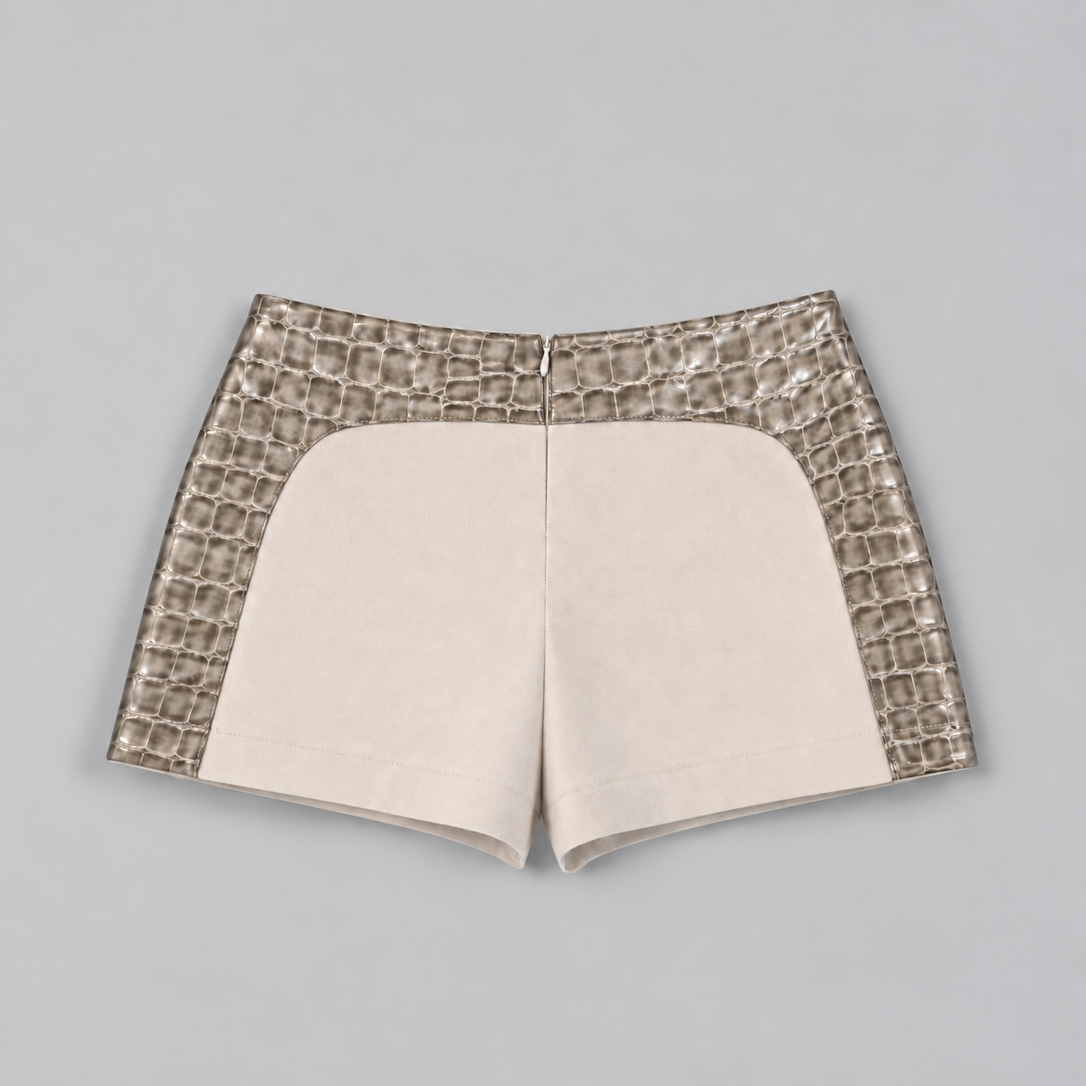 Bonnie Cut-Out Shorts — Sterling Croc (Presale)