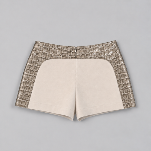Bonnie Cut-Out Shorts — Sterling Croc (Presale)